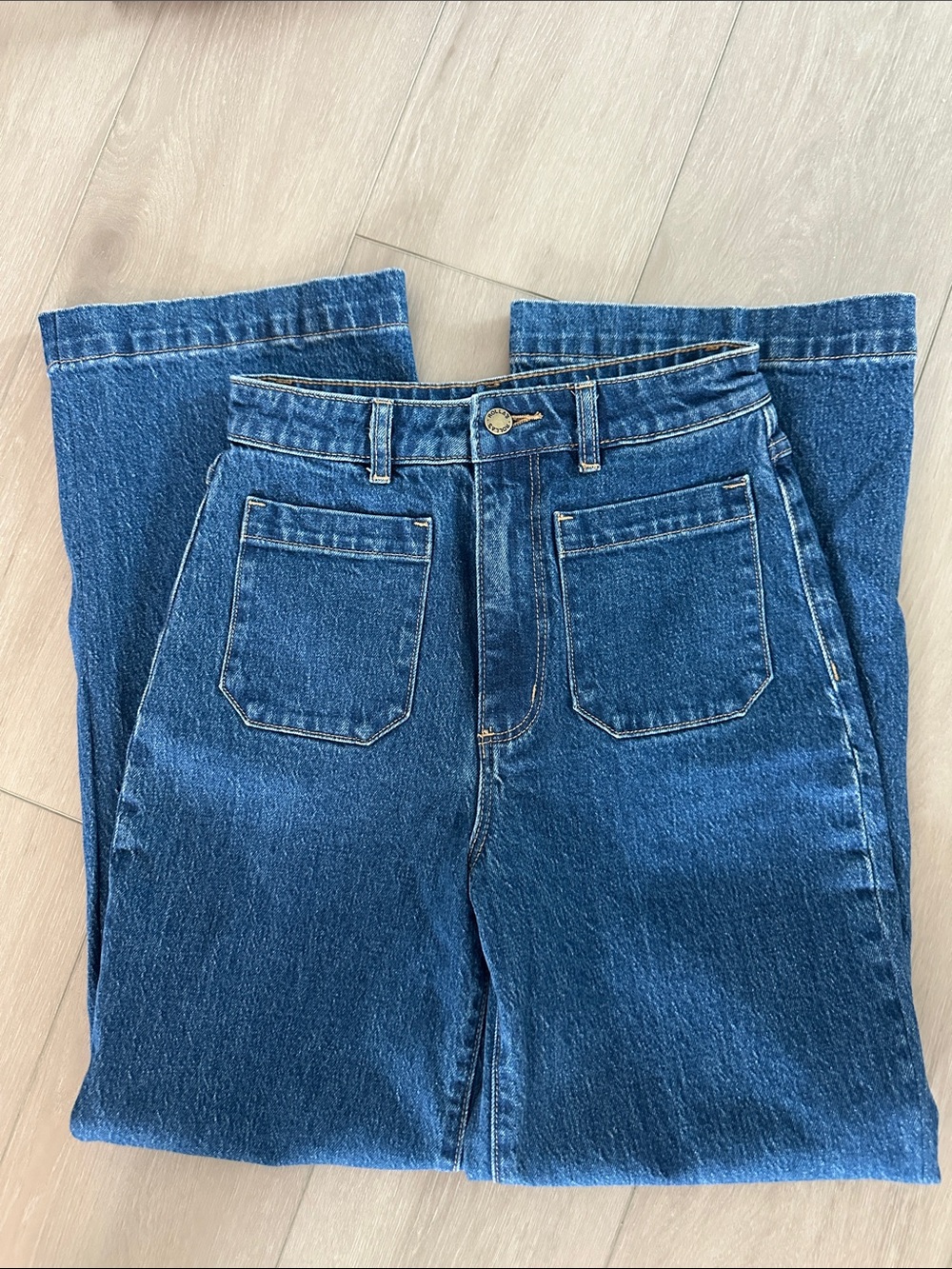 Rollas High-Rise Wide Leg Blue Women's Jeans